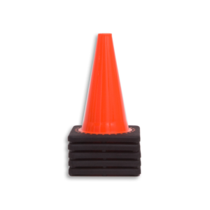 Verkeerskegel 30 cm fluor oranje met verzwaarde voet